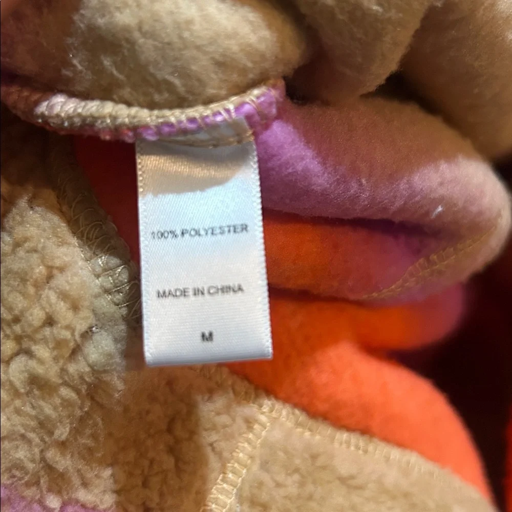 Koolaburra by Ugg Soft Fuzzy Vibrant Orange and Purple Fleece - Picture 6 of 6